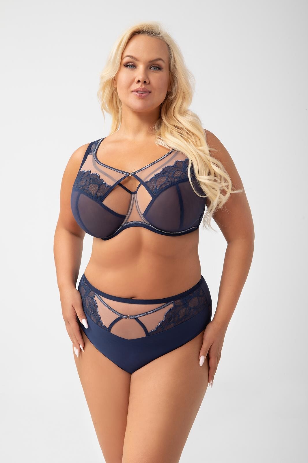 Reggiseno coppe non imbottite - Saanvi - Blu - Lullaby Lingerie