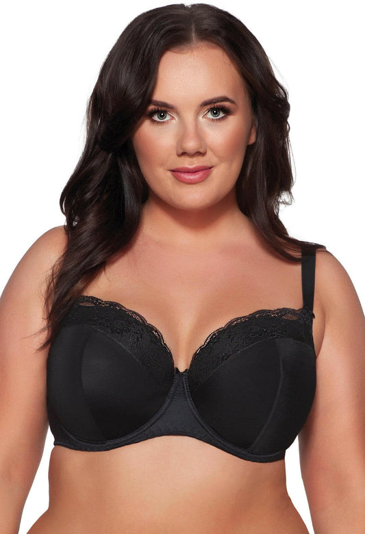 Reggiseno full cup in coppe differenziate - ODETTE - Nero - 2112 - Lullaby Lingerie