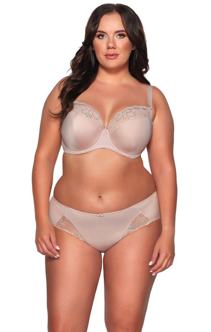 Reggiseno full cup in coppe differenziate - ODETTE Maxi - Beige - 2112 - Lullaby Lingerie