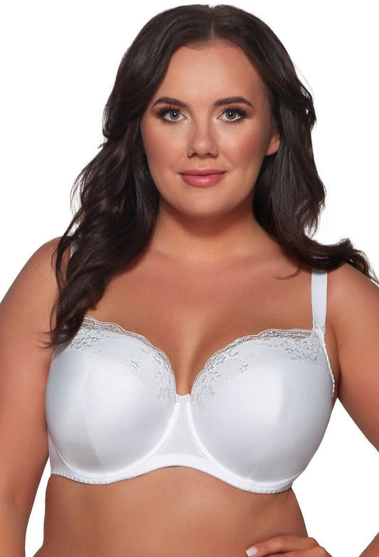 Reggiseno full cup in coppe differenziate - ODETTE Maxi - Bianco - 2112 - Lullaby Lingerie