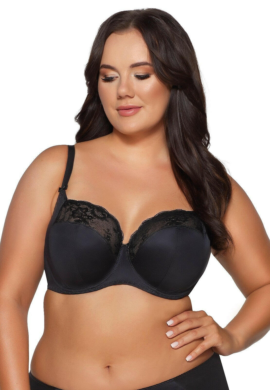 Reggiseno non imbottito con ferretto - Azalea Maxi - Nero - 2111 - Lullaby Lingerie