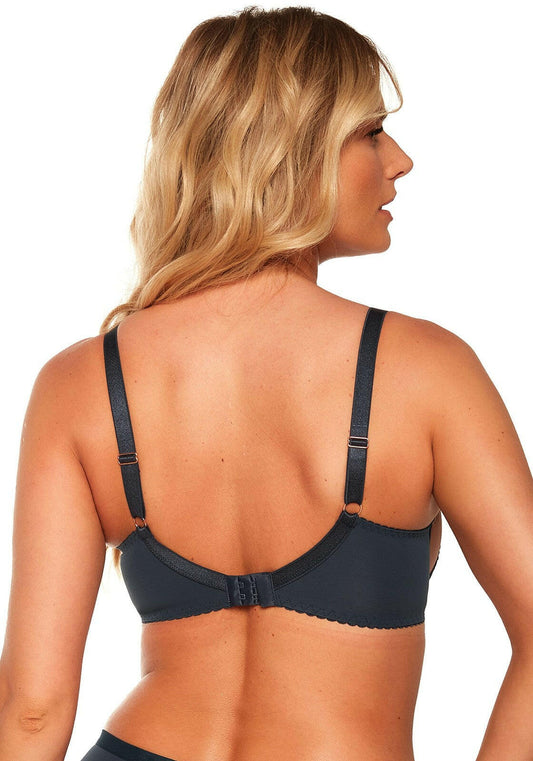 Reggiseno non imbottito con ferretto core blu - Antonina - Lullaby Lingerie