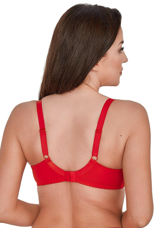 Reggiseno non imbottito con ferretto in pizzo - VENERE - Rosso - Lullaby Lingerie