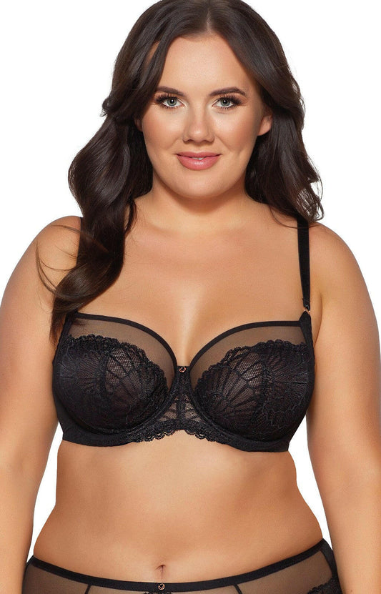 Reggiseno non imbottito in pizzo - CAROLINE - Nero - 2109 - Lullaby Lingerie