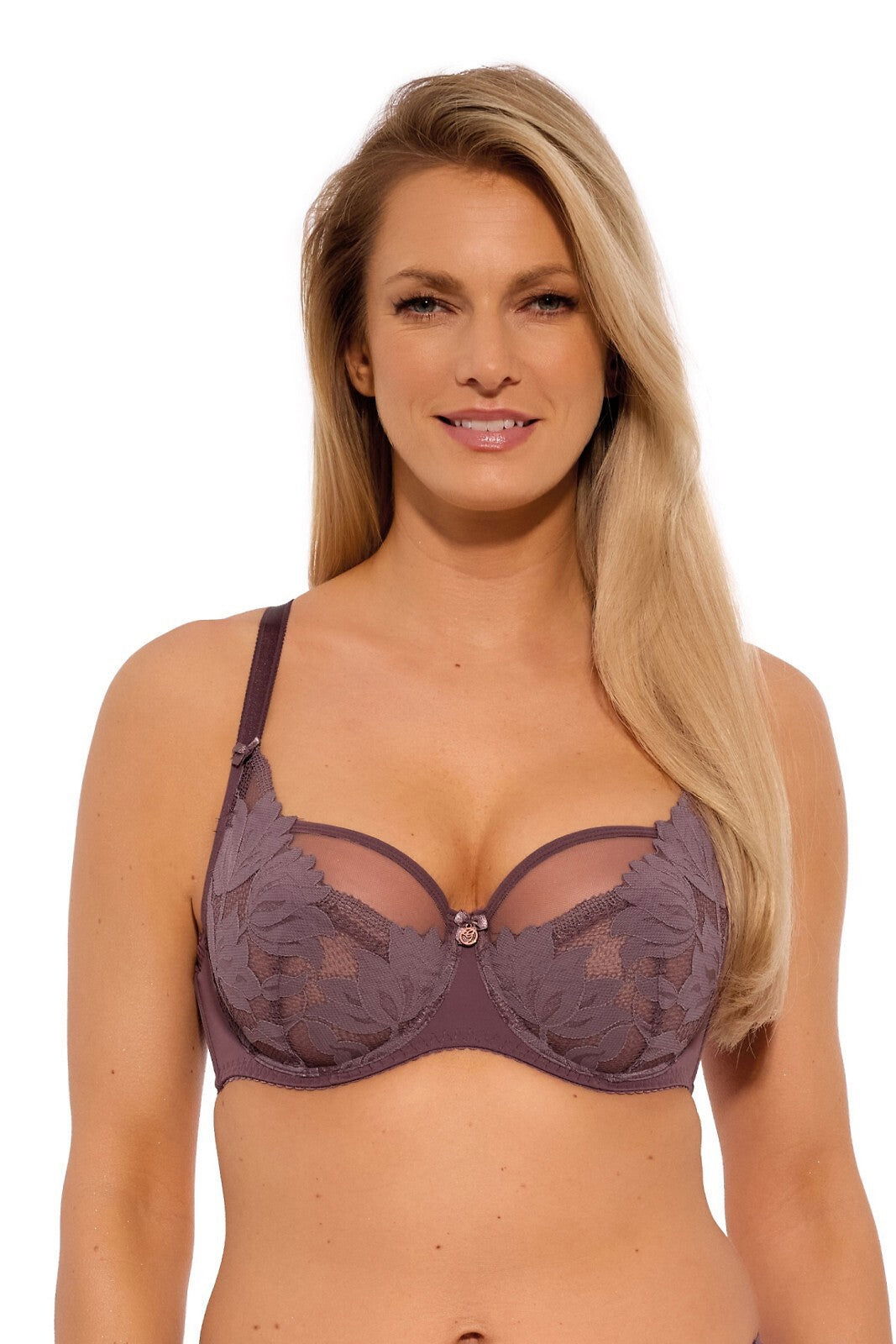 Reggiseno non imbottito in pizzo con ferretto - VENERE - Viola - Lullaby Lingerie