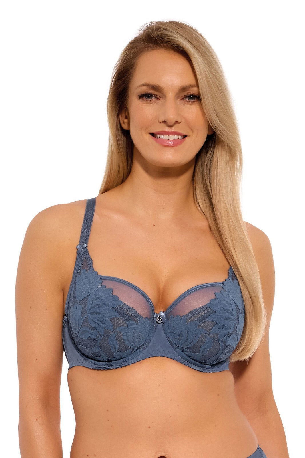 Reggiseno non imbottito in pizzo con ferretto - VENERE - Zaffiro - Lullaby Lingerie