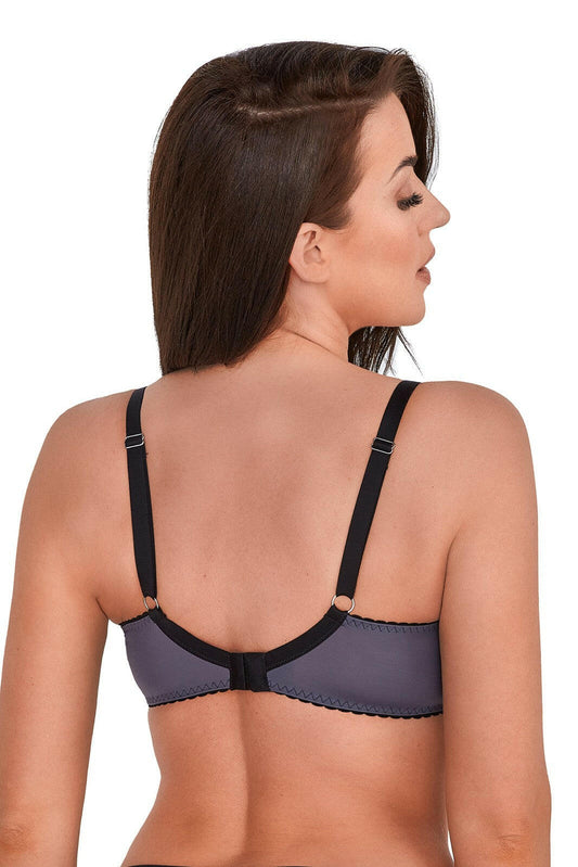 Reggiseno push up grigio floccato - Cloe - Lullaby Lingerie