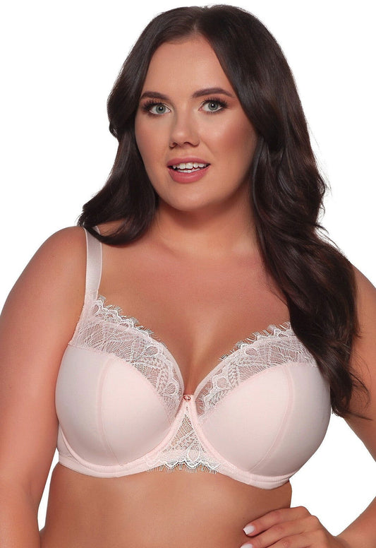 Reggiseno semi soft con ferretto in pizzo - HILARIA Maxi - 2076 - Rosa - Lullaby Lingerie