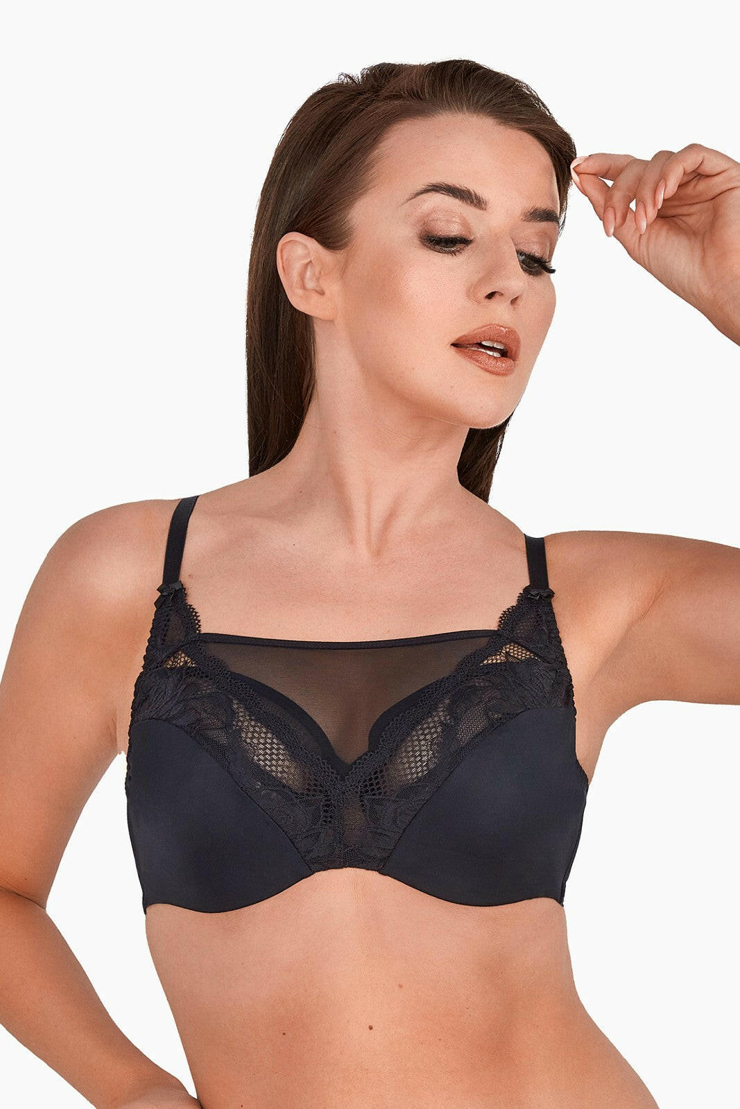 Reggiseno soft con ferretto con scollo ricoperto in tulle - Ida - Lullaby Lingerie