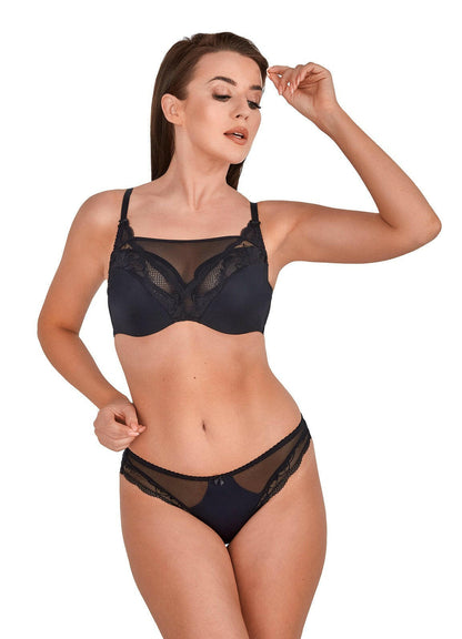 Reggiseno soft con ferretto con scollo ricoperto in tulle - Ida - Lullaby Lingerie