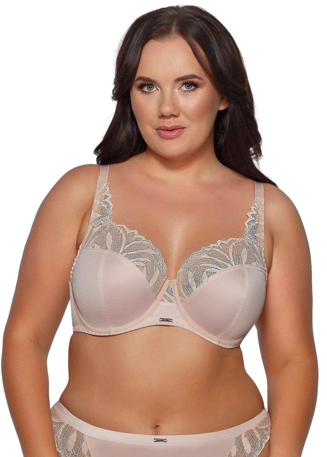 Reggiseno soft con ferretto in microfibra e pizzo - Yasmin - Beige - 2106 - Lullaby Lingerie