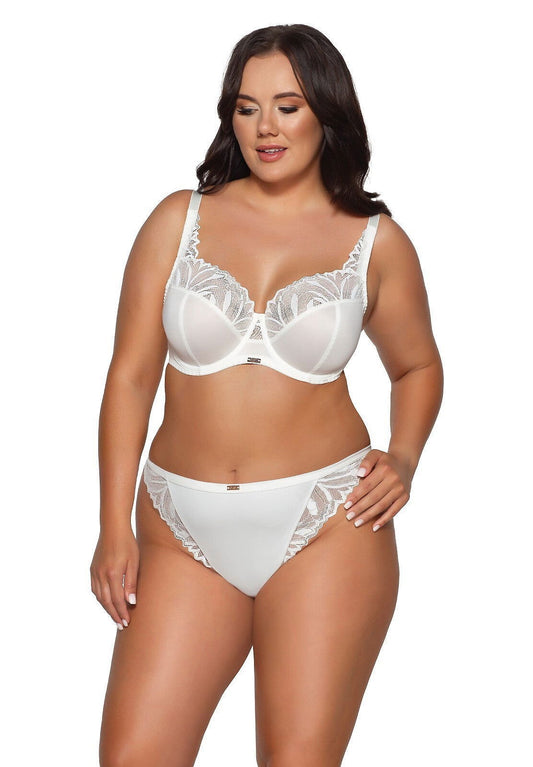 Reggiseno soft con ferretto in microfibra e pizzo - Yasmin - Ecru - 2106 - Lullaby Lingerie