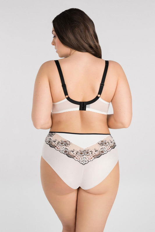 Reggiseno soft in pizzo floreale - Black & White - coppe differenziate - Lullaby Lingerie