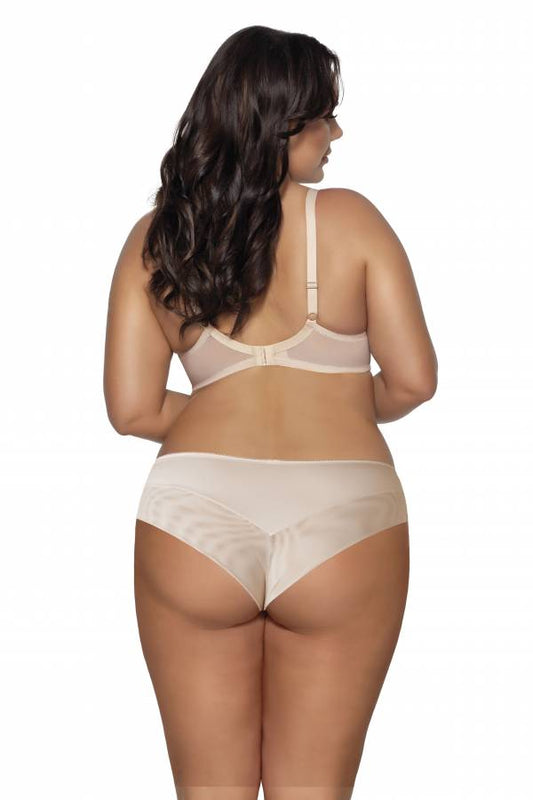 Slip brasiliano in microfibra e pizzo - MARY JANE -  2110 Beige - Lullaby Lingerie