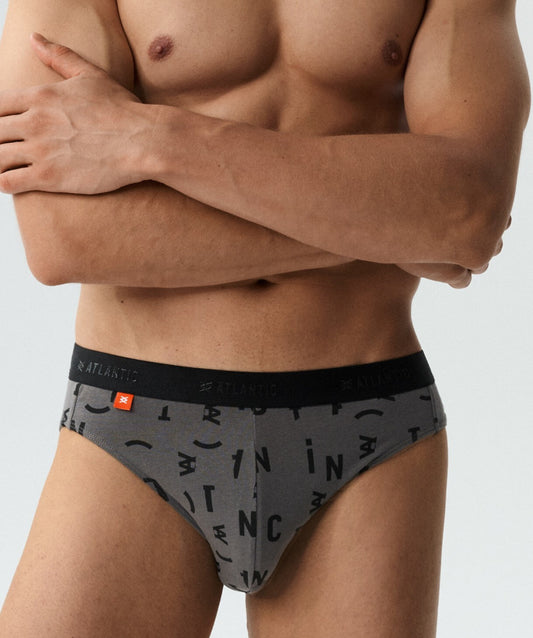 Slip da uomo in cotone elasticizzato - 3MP-161 - pack da 3 pezzi - Verde - Lullaby Lingerie