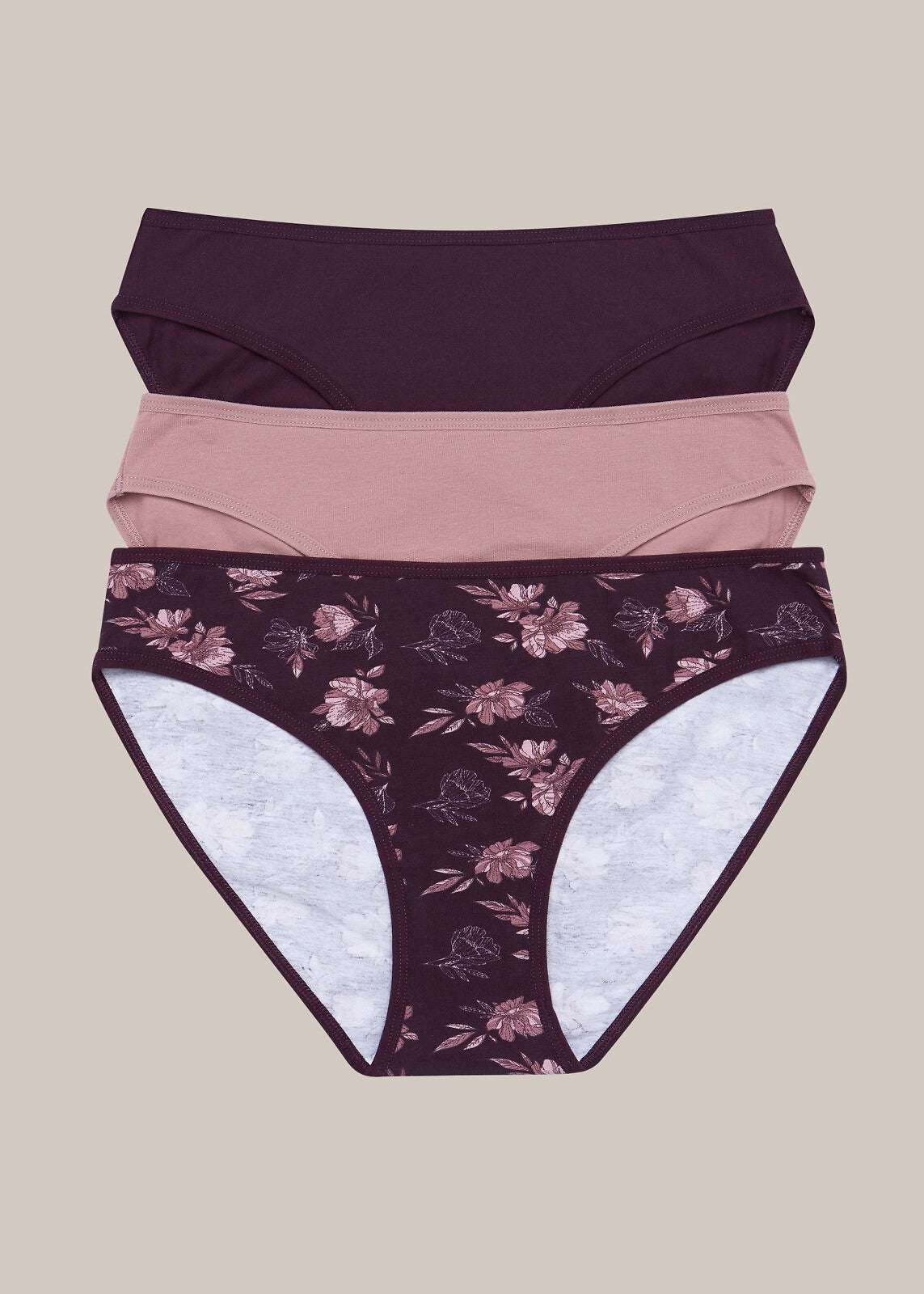 Slip donna in cotone elasticizzato - pack da 3 pezzi - 36508-K066 - Lullaby Lingerie