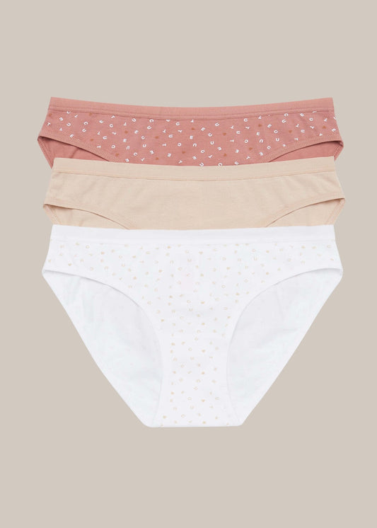 Slip donna in cotone elasticizzato - pack da 3 pezzi - 36508-K067 - Lullaby Lingerie