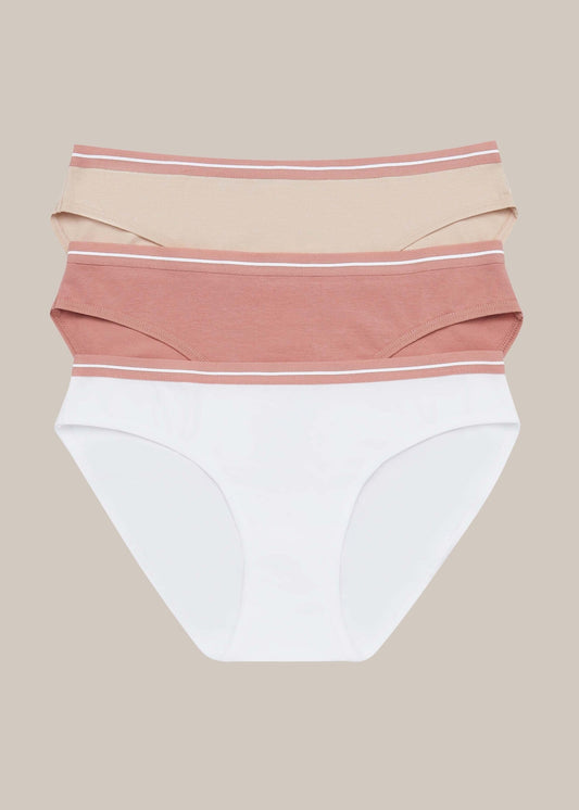Slip donna in cotone elasticizzato - pack da 3 pezzi - 36508-K069 - Lullaby Lingerie