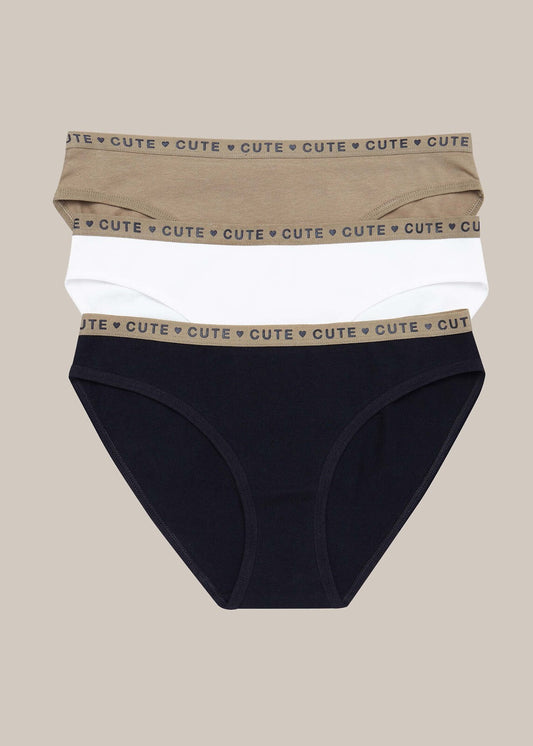 Slip donna in cotone elasticizzato - pack da 3 pezzi - 36508-K070 - Lullaby Lingerie