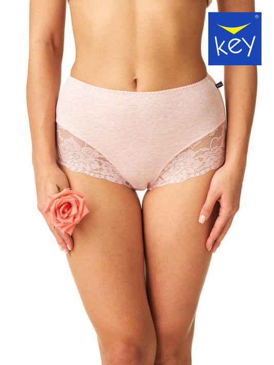Slip donna in cotone elasticizzo a vita alta - confezione da 2 pezzi - LPF 170 rosa - Lullaby Lingerie