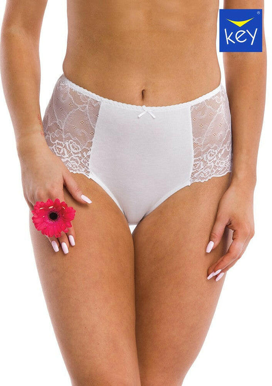 Slip donna in cotone elasticizzo a vita alta - confezione da 2 pezzi - LPF 280 Bianco - Lullaby Lingerie