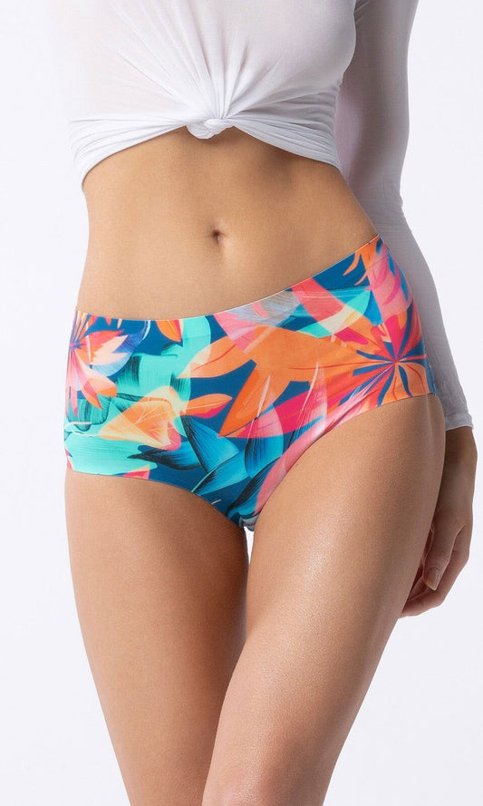 Slip donna vita alta taglio laser ultra piatto - Simple Maxi Jungle - Lullaby Lingerie