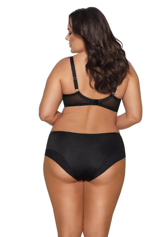 Slip in microfibra e pizzo - MARY JANE -  2110 - Nero - Lullaby Lingerie