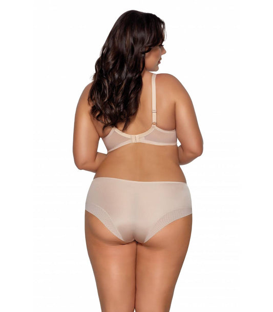 Slip in microfibra e pizzo - MARY JANE -  2110 Beige - Lullaby Lingerie