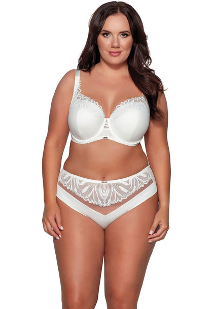 Slip in microfibra e pizzo  - Yasmin - Ecrù - 2107 - Lullaby Lingerie