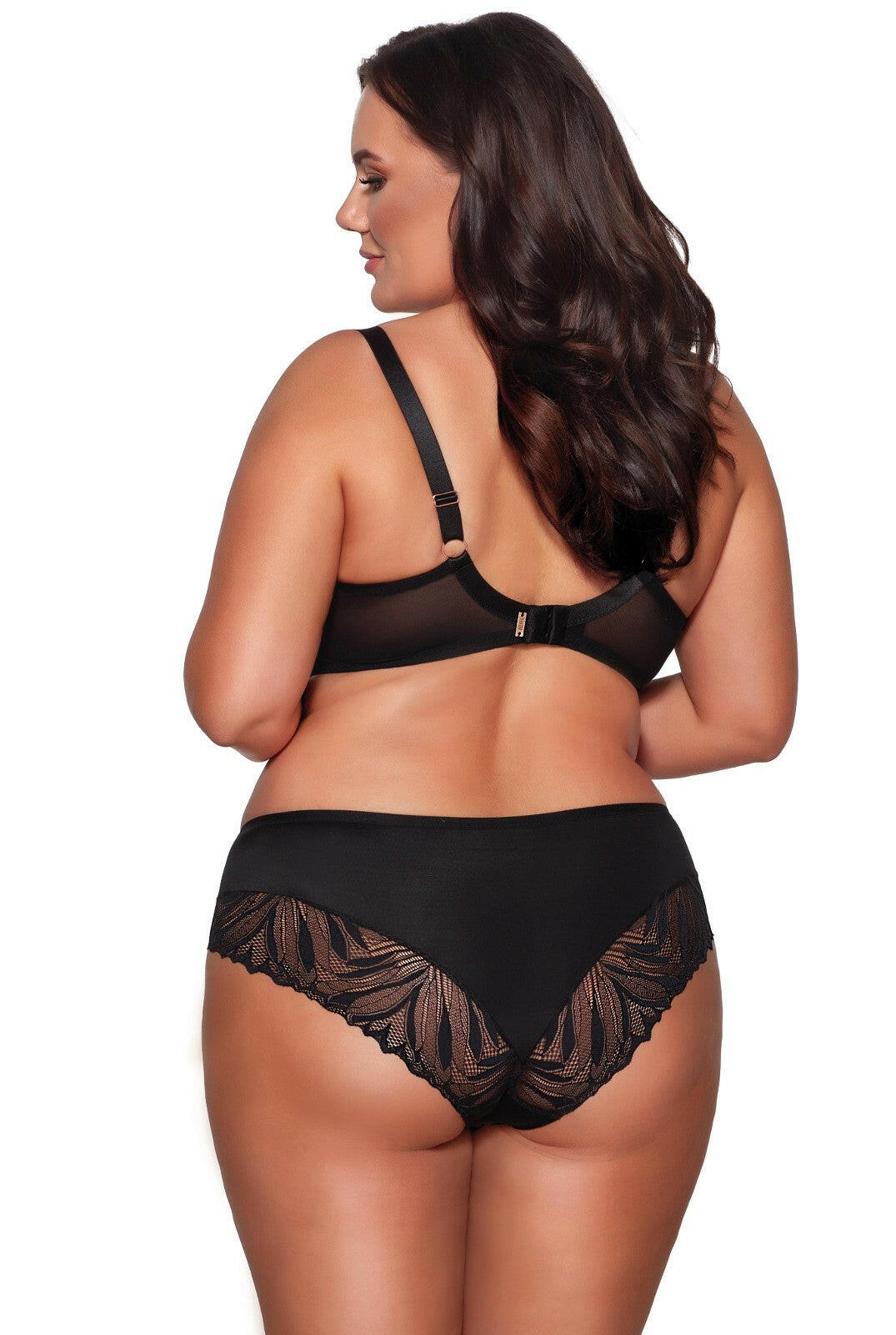 Slip in microfibra e pizzo  - Yasmin - Nero - 2107 - Lullaby Lingerie