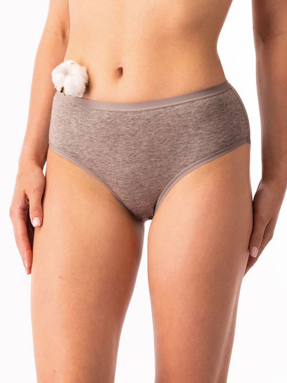 Slip midi da donna in cotone elasticizzato | Pack da due pezzi | Basic line | LPC 010 - Lullaby Lingerie