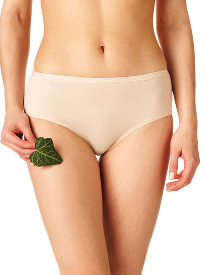 Slip midi da donna in cotone elasticizzato | Pack da due pezzi | Basic line | LPC 010 - Lullaby Lingerie