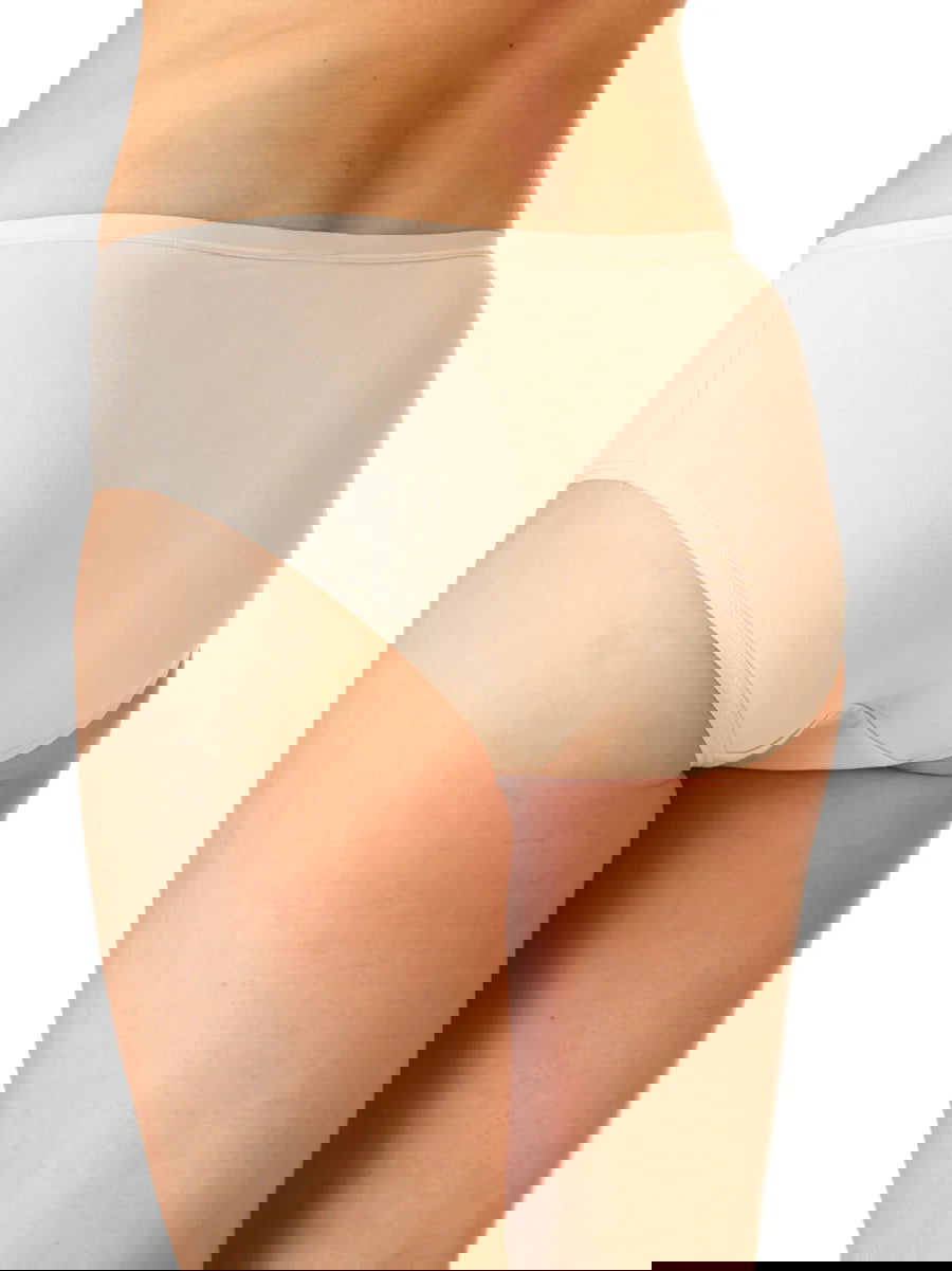 Slip midi da donna in cotone elasticizzato | Pack da due pezzi | Basic line | LPC 010 - Lullaby Lingerie