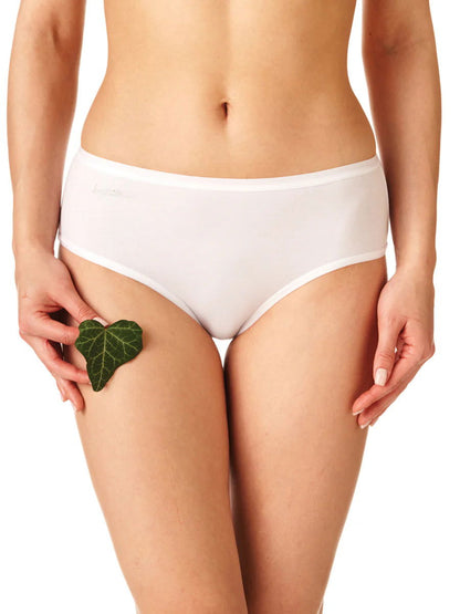 Slip midi da donna in cotone elasticizzato | Pack da due pezzi | Basic line | LPC 010 - Lullaby Lingerie