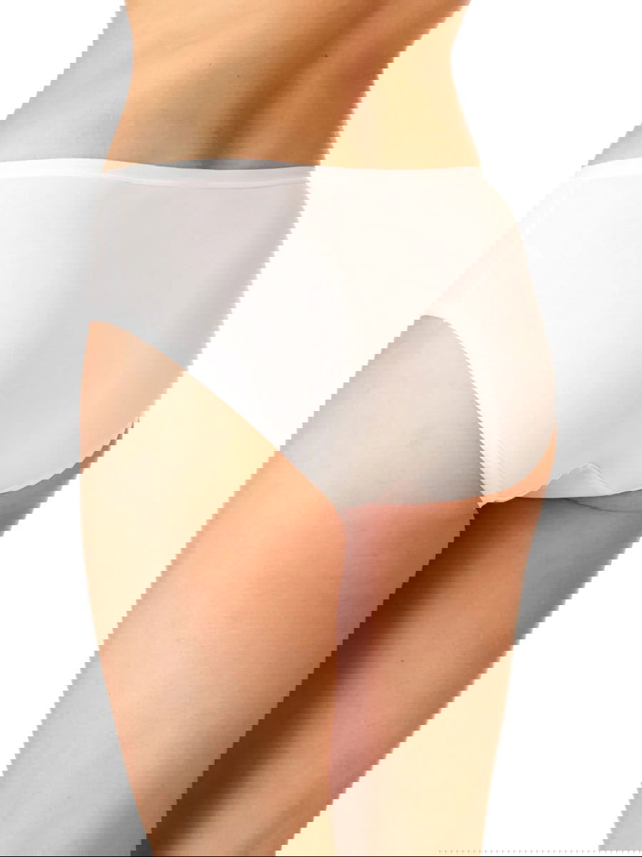Slip midi da donna in cotone elasticizzato | Pack da due pezzi | Basic line | LPC 010 - Lullaby Lingerie