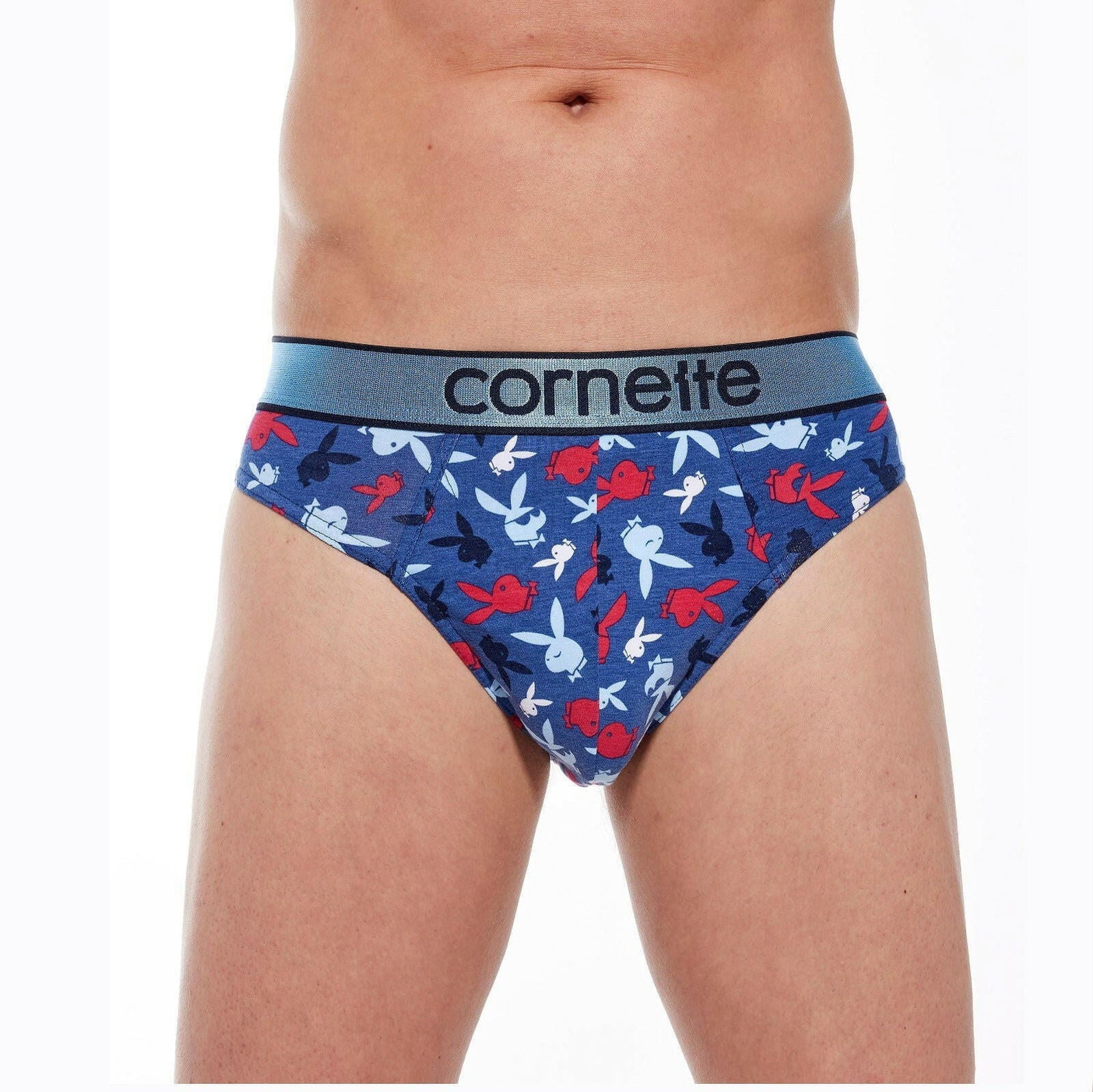 Slip uomo in cotone elasticizzato - High Emotion 507/34 - Playboy Coniglietti - Lullaby Lingerie