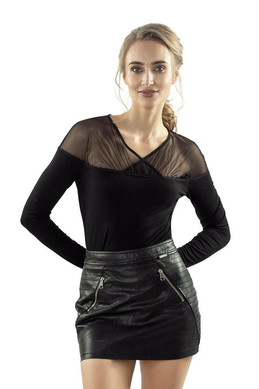 Sottogiacca a manica lunga - Karola - Nero - Lullaby Lingerie