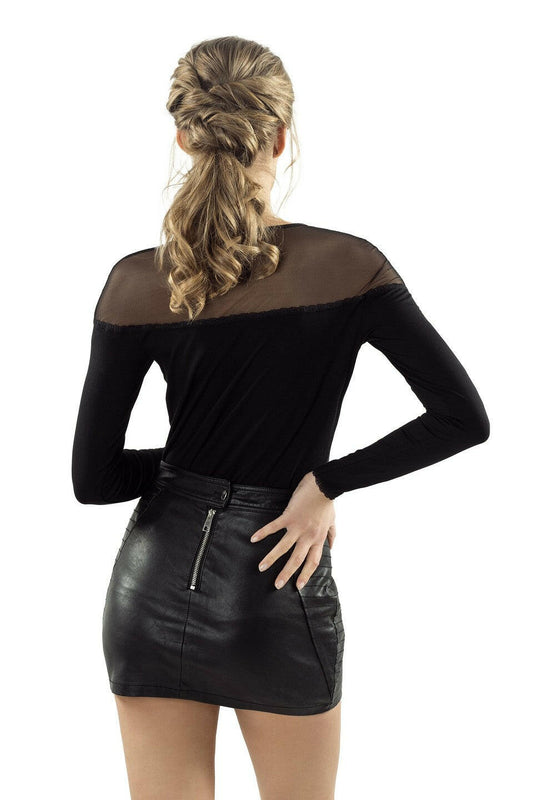 Sottogiacca a manica lunga - Karola - Nero - Lullaby Lingerie