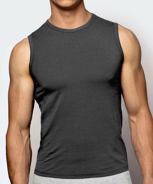 T-shirt smanicata da uomo a girocollo - BMV-047 - Lullaby Lingerie