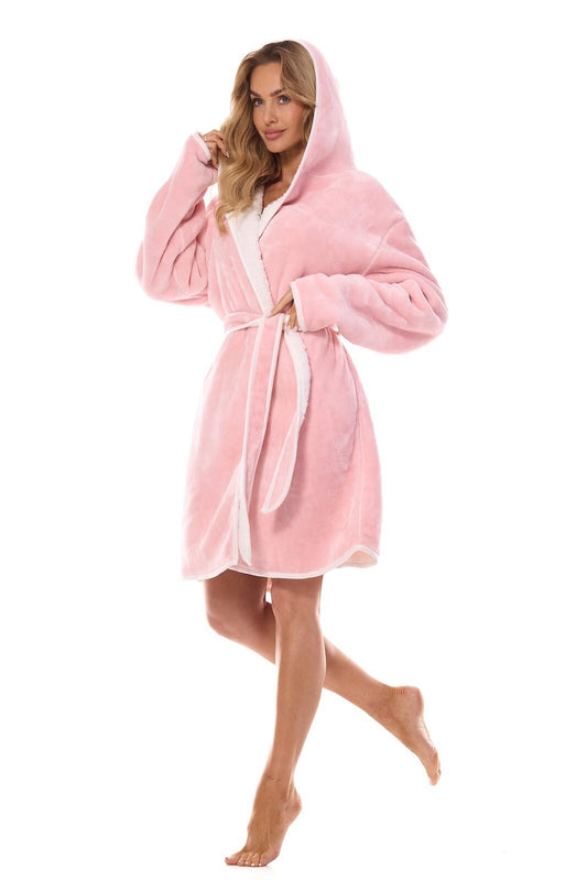 Vestaglia da camera da donna calda - SARA - Rosa - Lullaby Lingerie