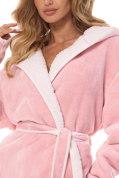 Vestaglia da camera da donna calda - SARA - Rosa - Lullaby Lingerie
