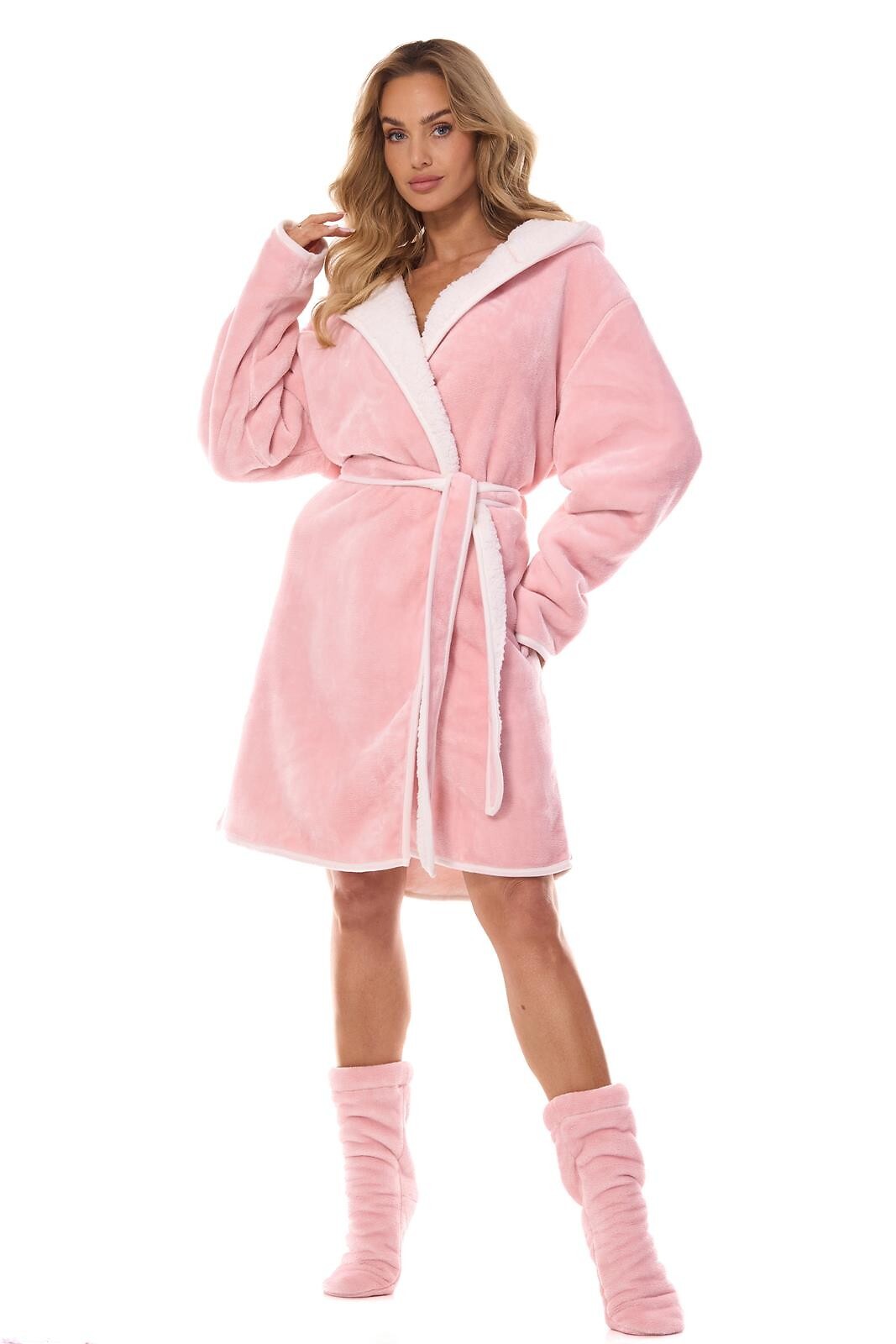 Vestaglia da camera da donna calda - SARA - Rosa - Lullaby Lingerie