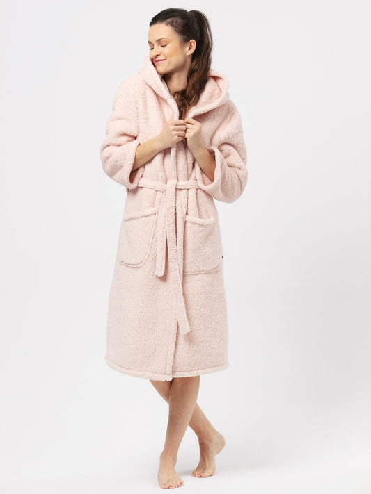 Vestaglia da camera da donna con cappuccio - ERICA - in tessuto soffice e morbido - Lullaby Lingerie