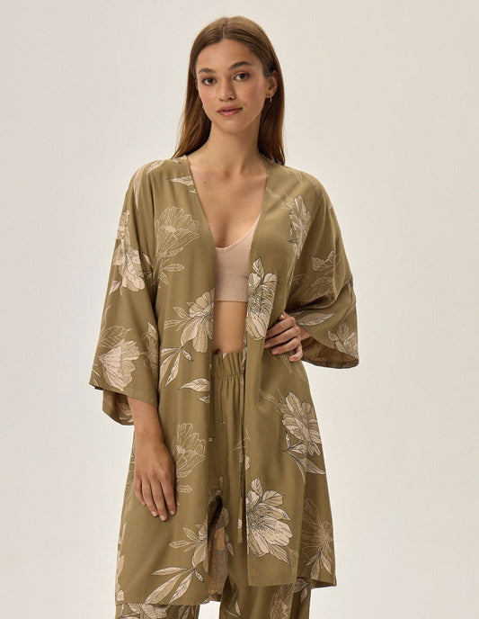 Vestaglia da camera da donna in viscosa - FLEUR - Lullaby Lingerie