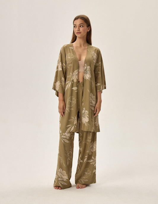 Vestaglia da camera da donna in viscosa - FLEUR - Lullaby Lingerie