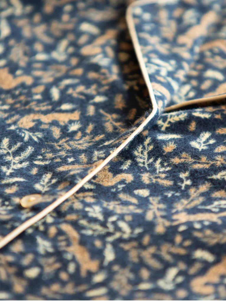 Abito a camicia / camicia da notte in flanella con stampa