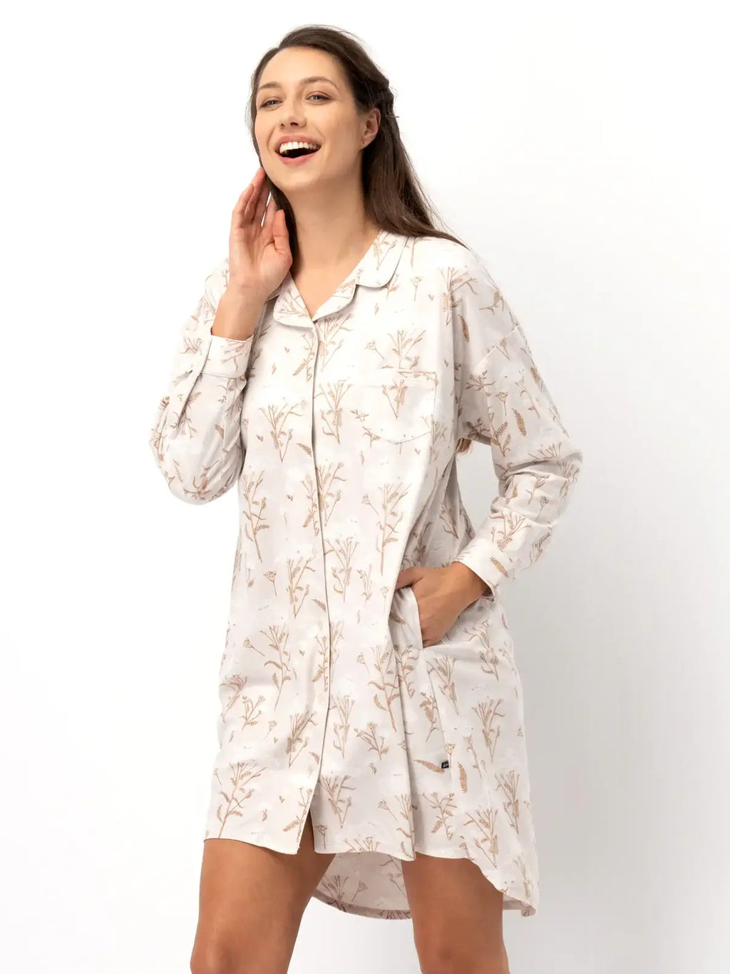 Abito a camicia con stampa floreale | lnd 567