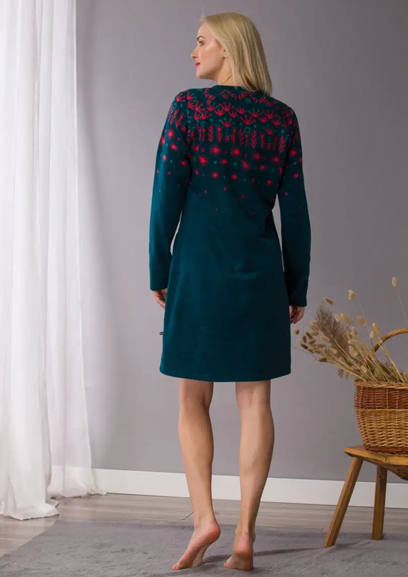 Abito homewear / camicia da notte lunga in morbido pile