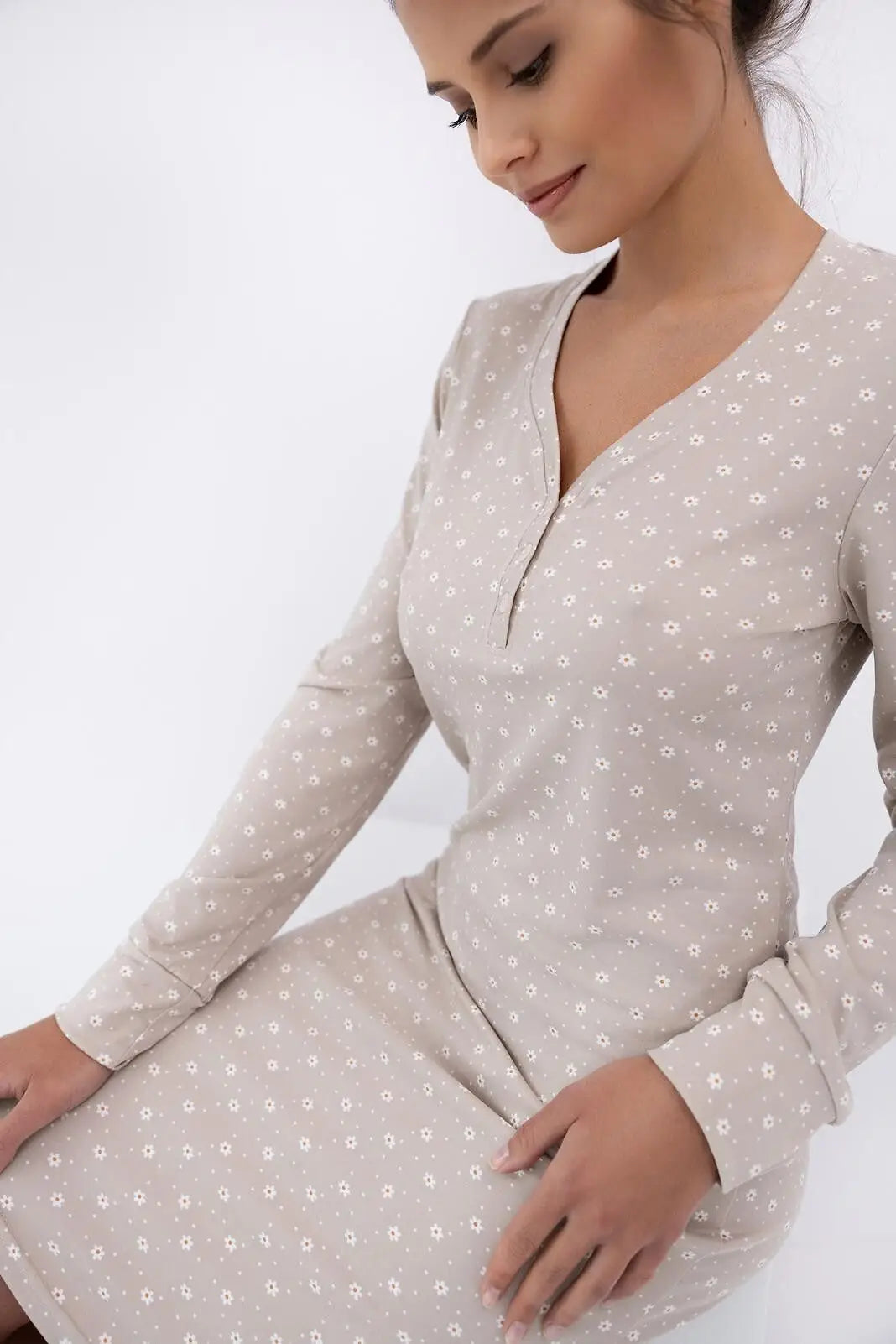 Abito homewear a maniche lunghe con stampa floreale | baylee