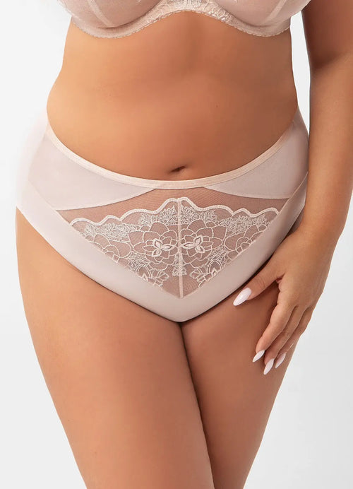 Adore | slip a vita alta in doppia rete con inserto pizzo
